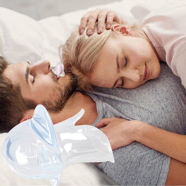 1pcs/1box Silicone Anti Snoring Tongue Retaining Device Sleep Breathing Apnea Night Guard Aid Snore Saver Snore Solution