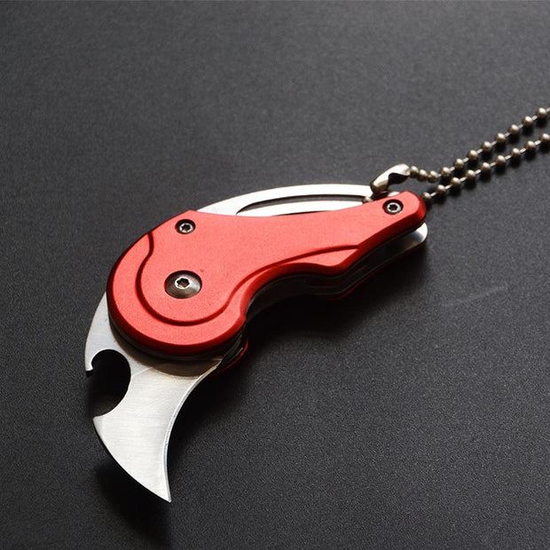 Mini Knife Multifunctional EDC Portable Folding Knife Pocket Self-defense Keychain Pendant Unpacking Knife Gift