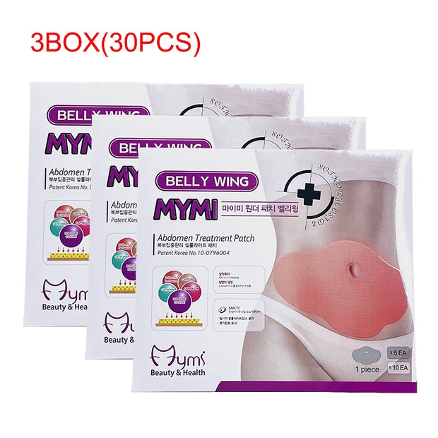 10 Pcs Mymi Wonder Patch Quick Slimming Patch Belly Slim Patch Abdomen Slimming Fat Burning Navel Stick Weight Loss Slimer Tool