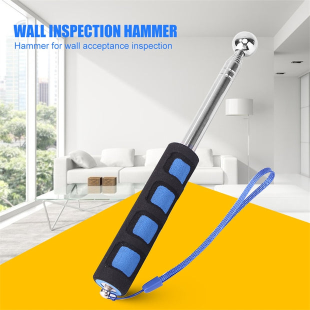 98/130CM Multi-functional Telescopic self defense hammers empty drum hammer room test rod inspection room tools metel test