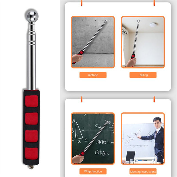 98/130CM Multi-functional Telescopic self defense hammers empty drum hammer room test rod inspection room tools metel test